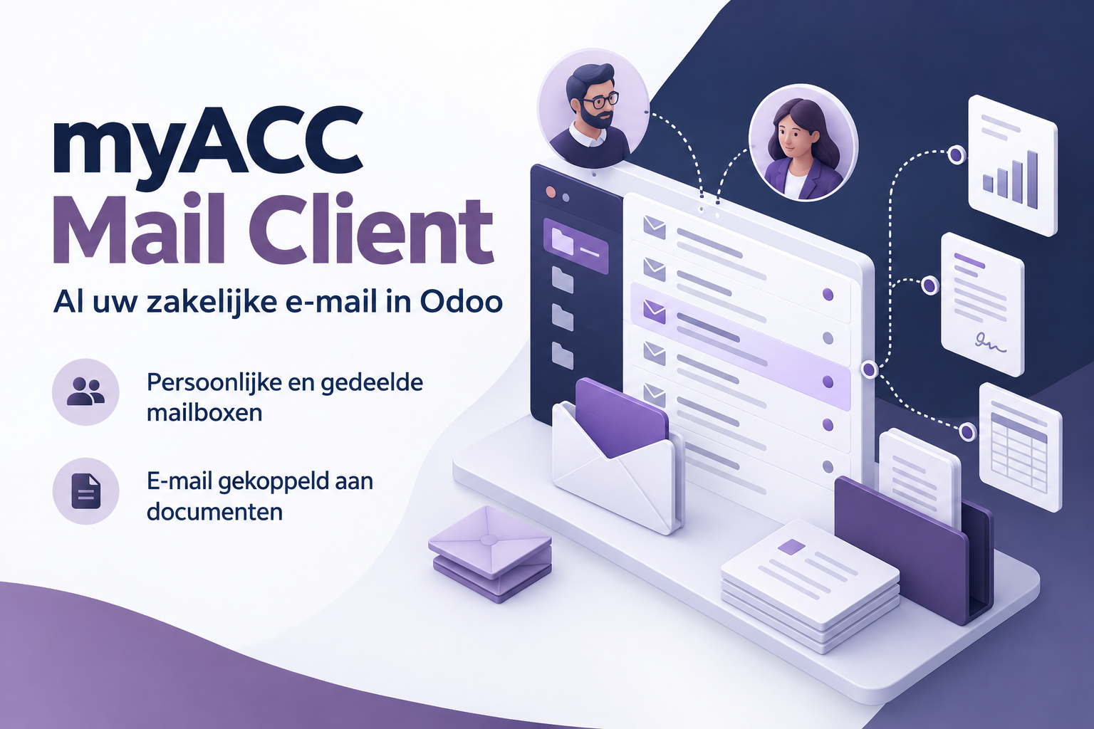 Al uw zakelijke e-mail — in Odoo